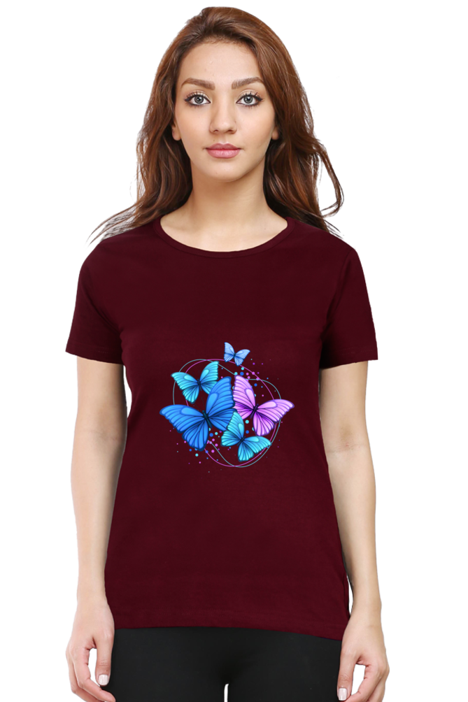 Butterfly Round Neck T-Shirt