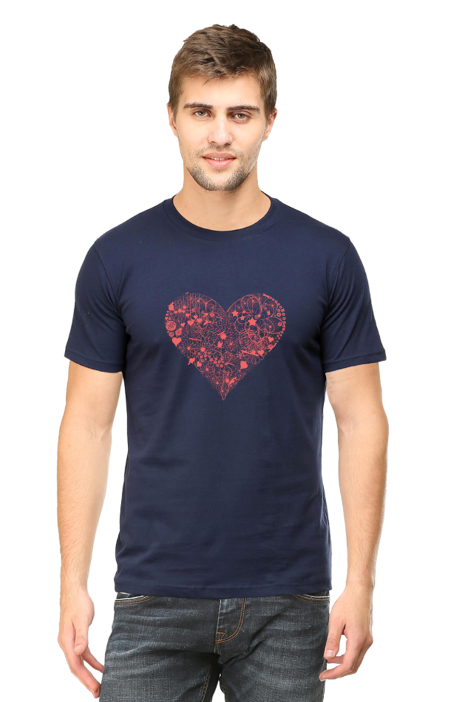 Heart Round Neck Classic T-Shirt
