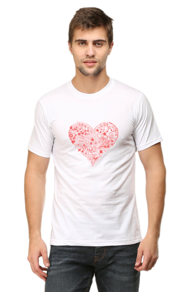 Heart Round Neck Classic T-Shirt