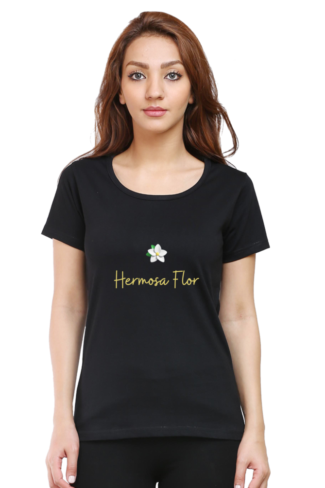 Hermosa Flor Round Neck T-Shirt