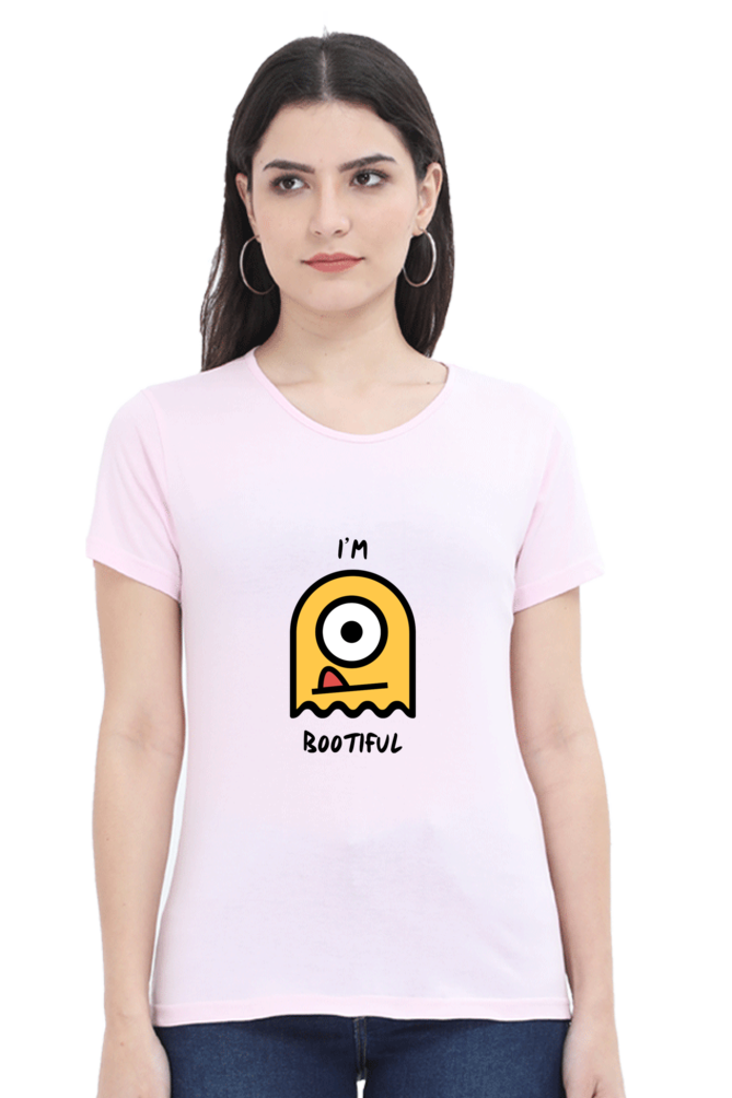I Am Bootiful Round Neck T-Shirt