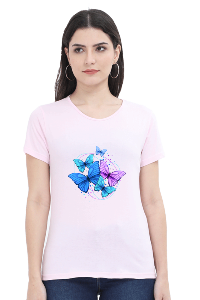Butterfly Round Neck T-Shirt