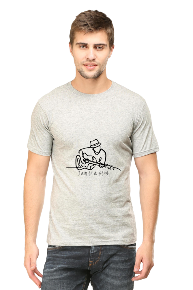 I Am On A Song Round Neck Classic T-Shirt