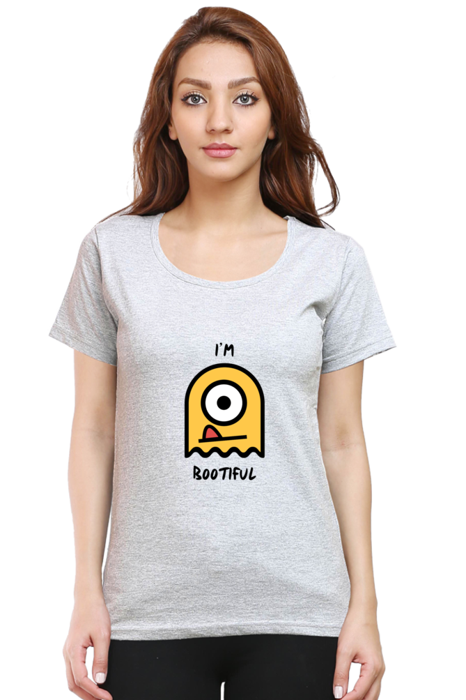 I Am Bootiful Round Neck T-Shirt