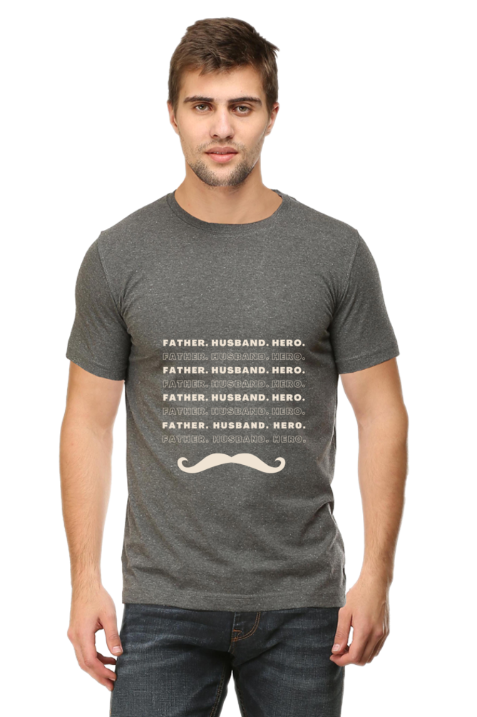 Father Husband Hero Round Neck Classic T-Shirt