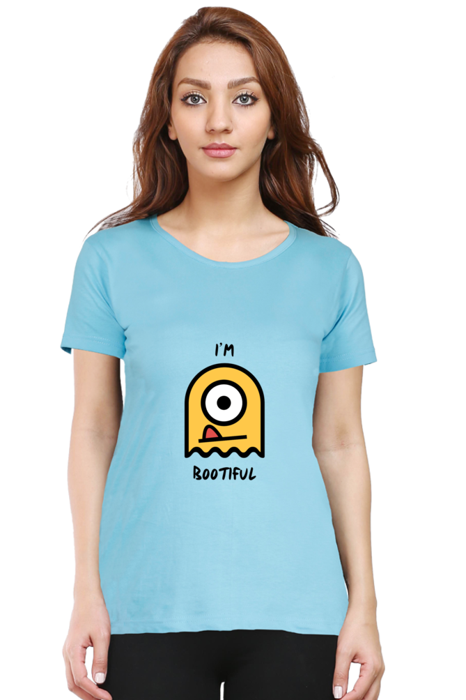 I Am Bootiful Round Neck T-Shirt