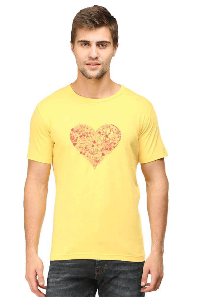 Heart Round Neck Classic T-Shirt