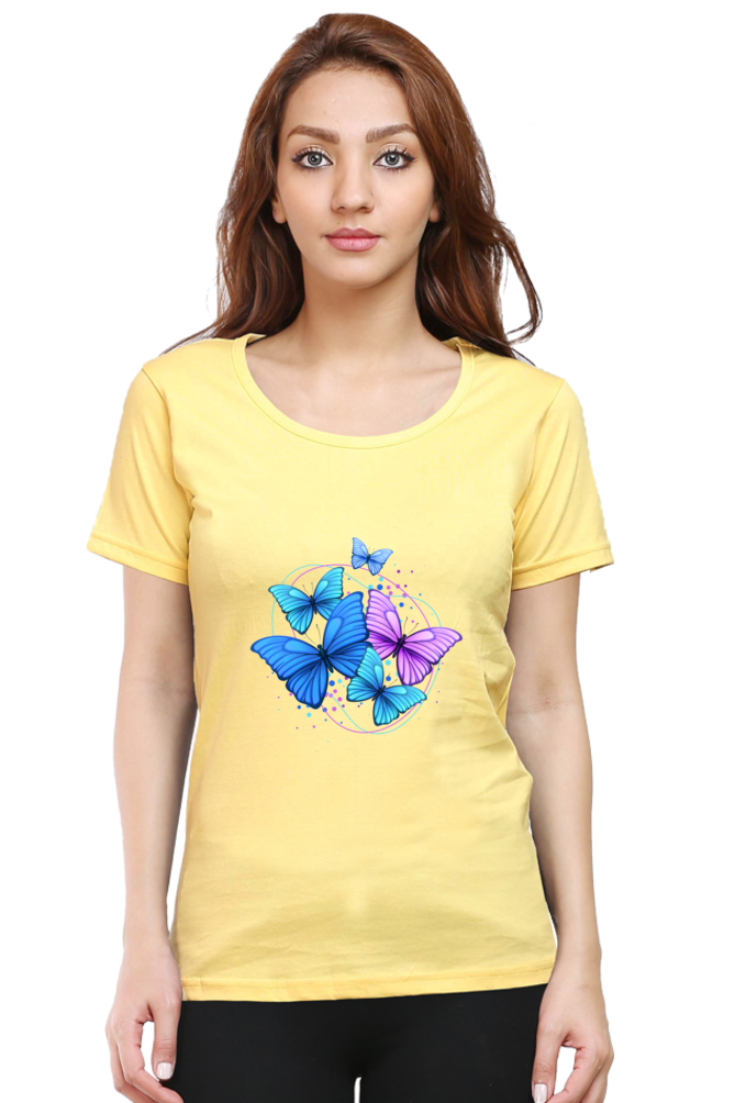 Butterfly Round Neck T-Shirt