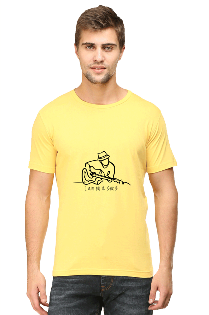 I Am On A Song Round Neck Classic T-Shirt