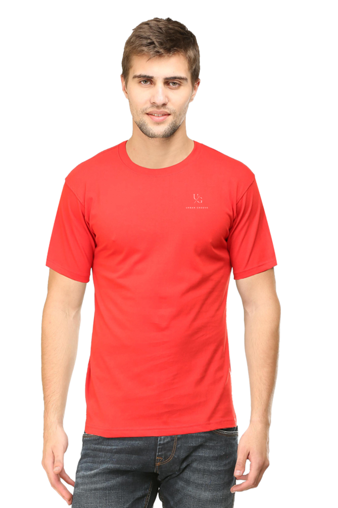 Round Neck Solid Red