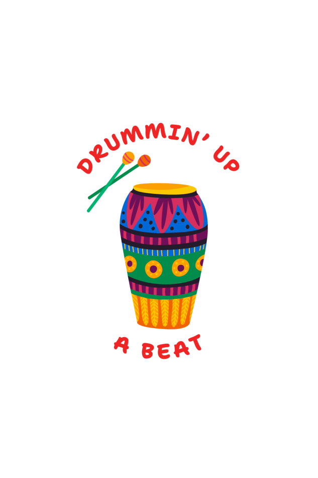 Drumming Up A Beat Round Neck Classic T-Shirt