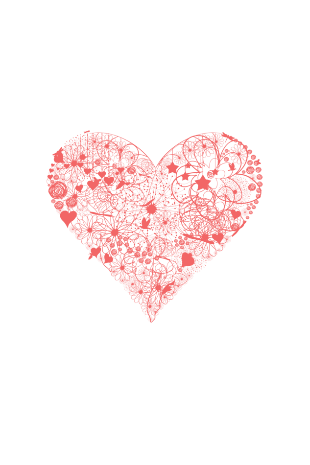 Heart Round Neck Classic T-Shirt
